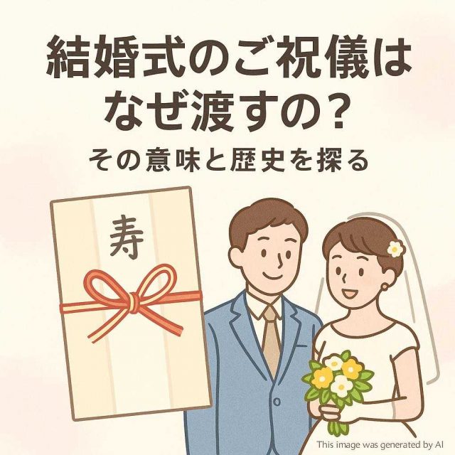 結婚式のご祝儀はなぜ渡すの？その意味と歴史を探る