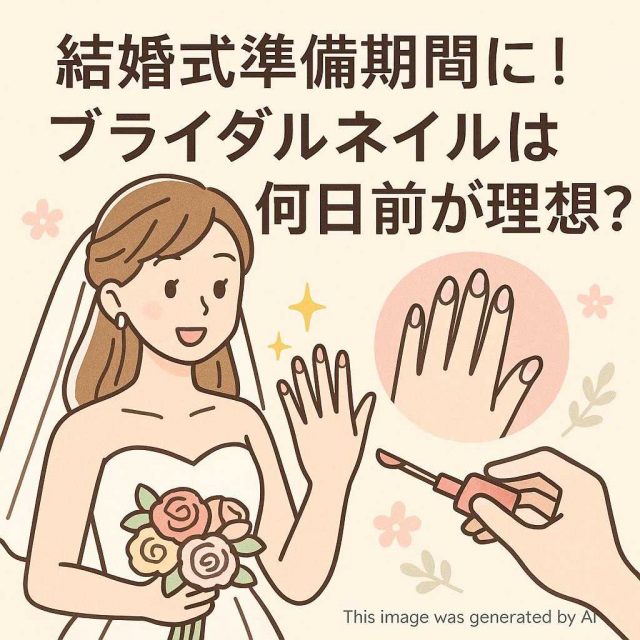 結婚式準備期間に！ブライダルネイルは何日前が理想？