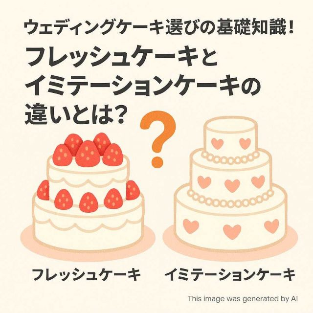 ウェディングケーキ選びの基礎知識！フレッシュケーキとイミテーションケーキの違いとは