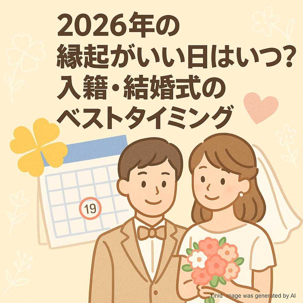 2026年の縁起がいい日はいつ?入籍・結婚式のベストタイミング