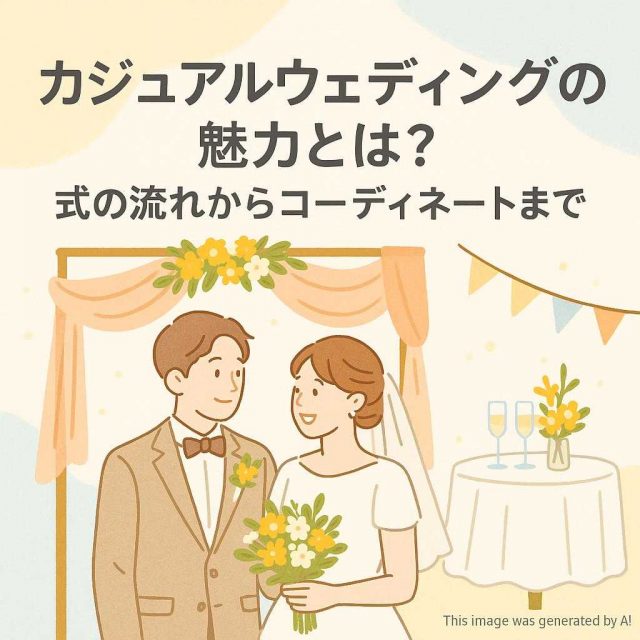 カジュアルウェディングの魅力とは？式の流れからコーディネートまで