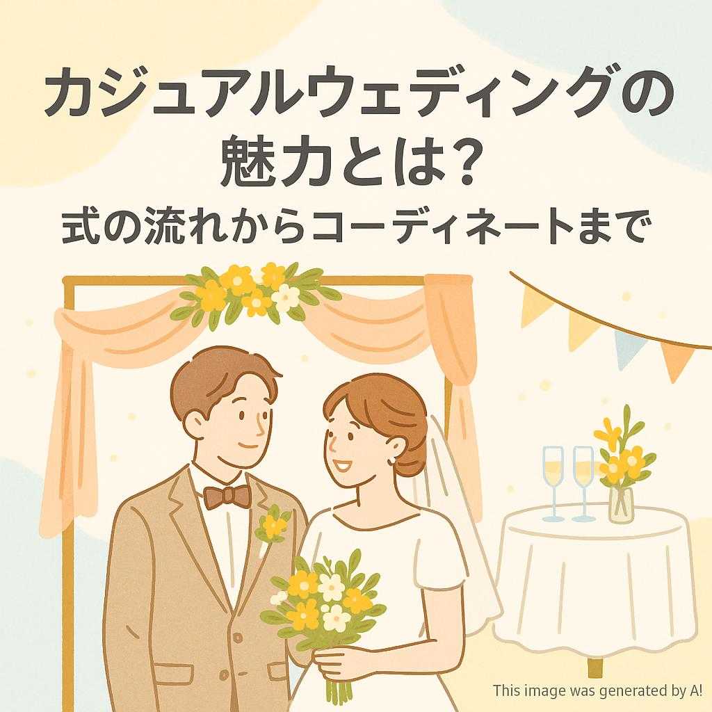 カジュアルウェディングの魅力とは?式の流れからコーディネートまで