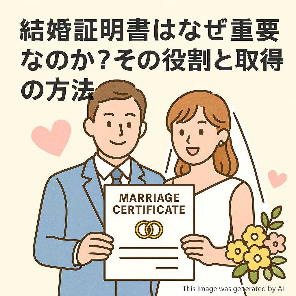結婚証明書はなぜ重要なのか？その役割と取得の方法