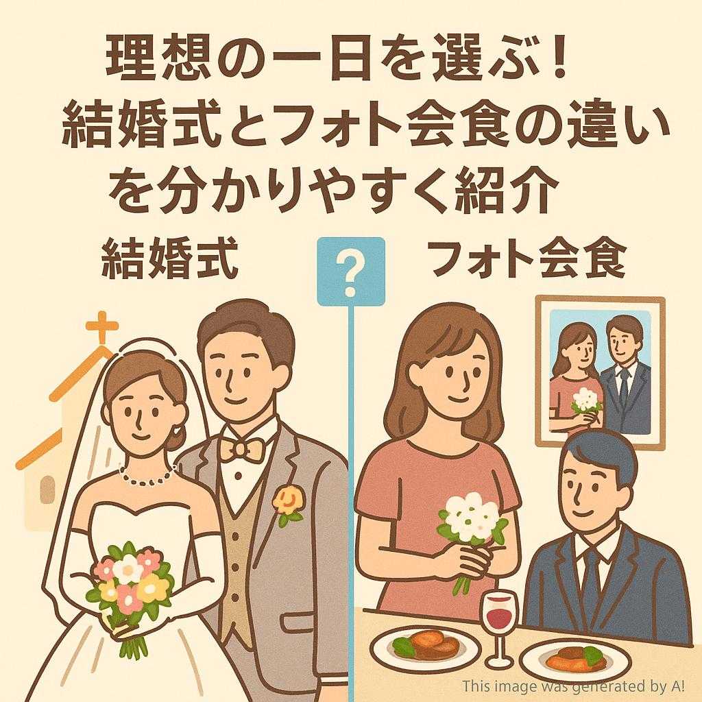 理想の一日を選ぶ！結婚式とフォト会食の違いを分かりやすく紹介