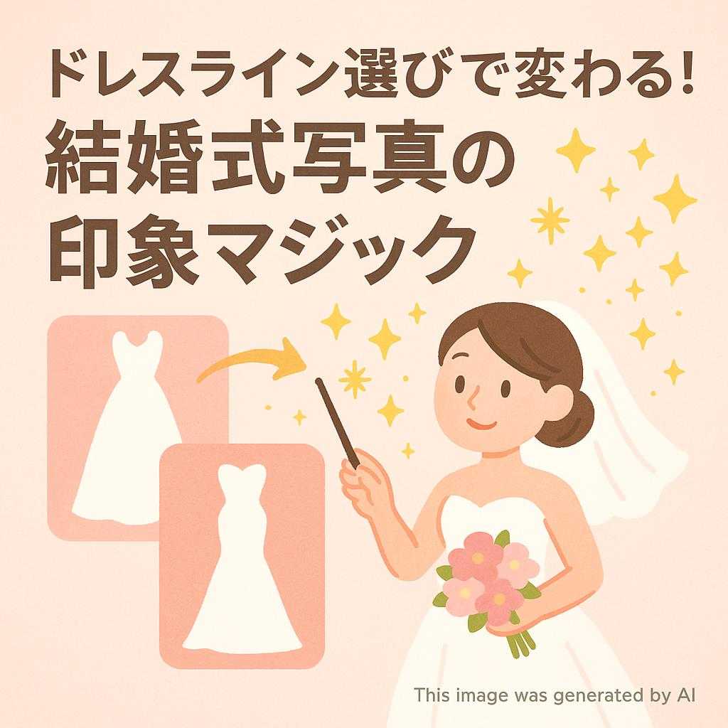 ドレスライン選びで変わる!結婚式写真の印象マジック