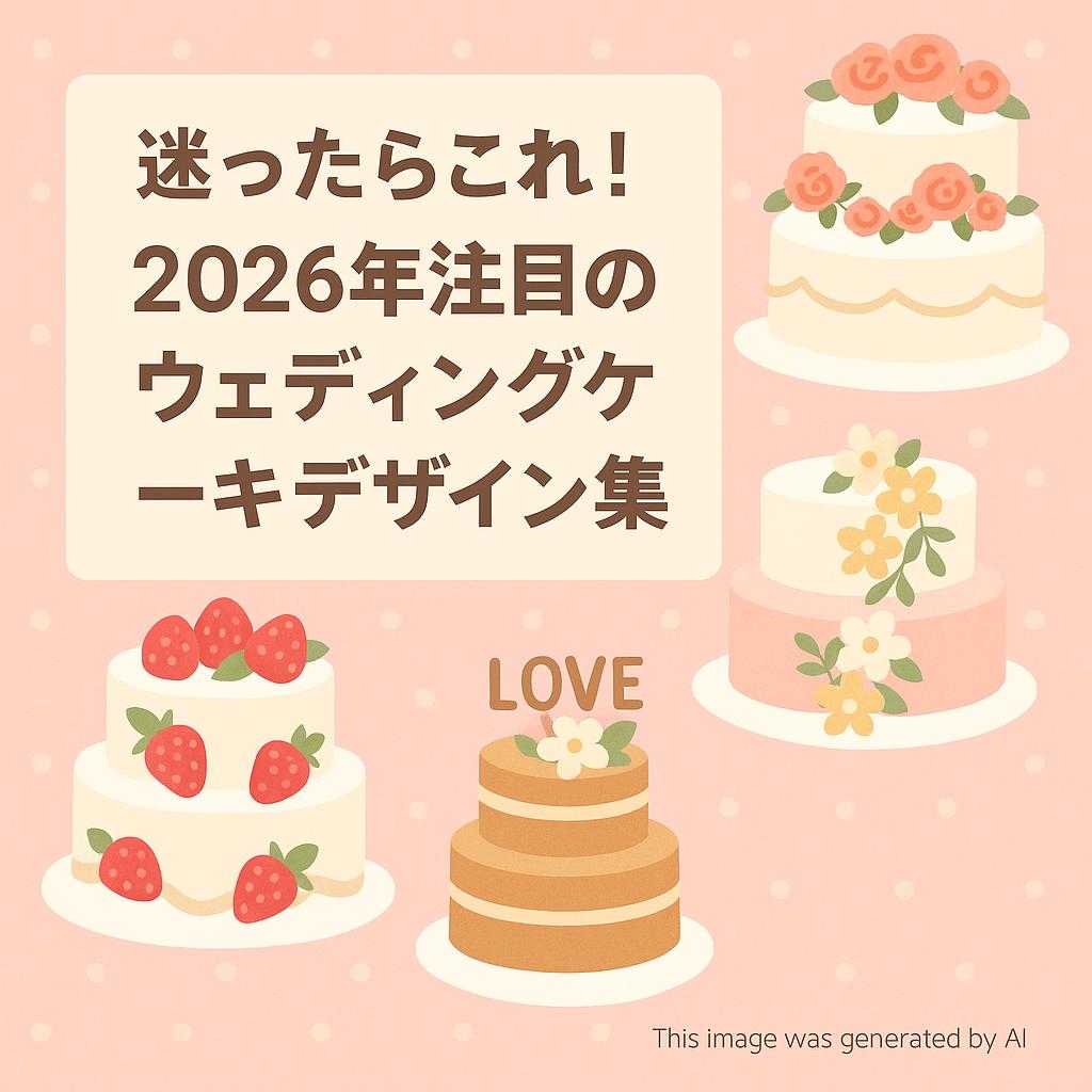 迷ったらこれ!2026年注目のウェディングケーキデザイン集