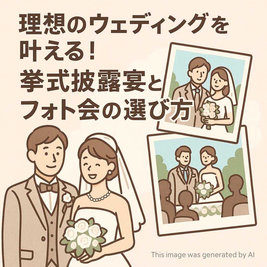理想のウェディングを叶える！挙式披露宴とフォト会の選び方