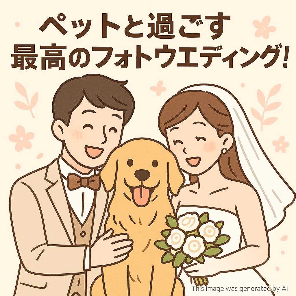 ペットと過ごす最高のフォトウエディング!