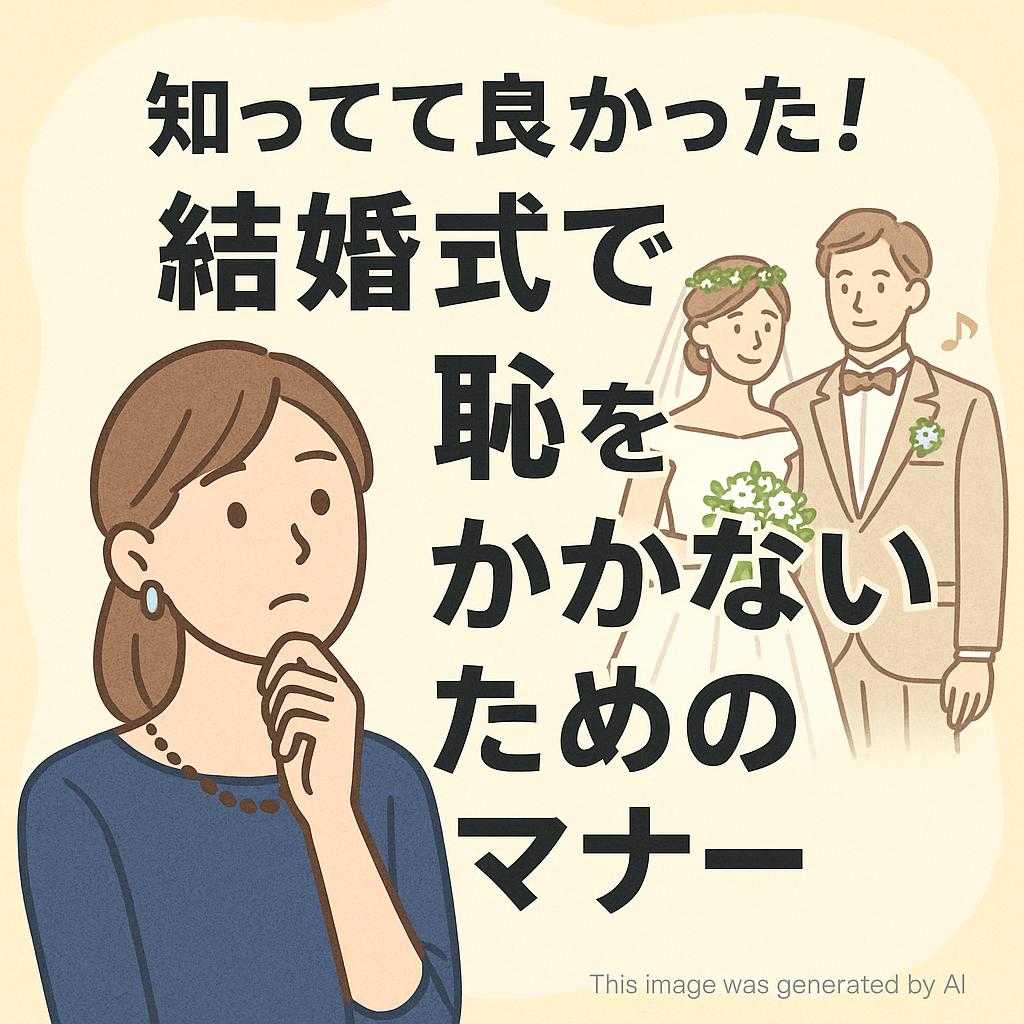 知ってて良かった！結婚式で恥をかかないためのマナー