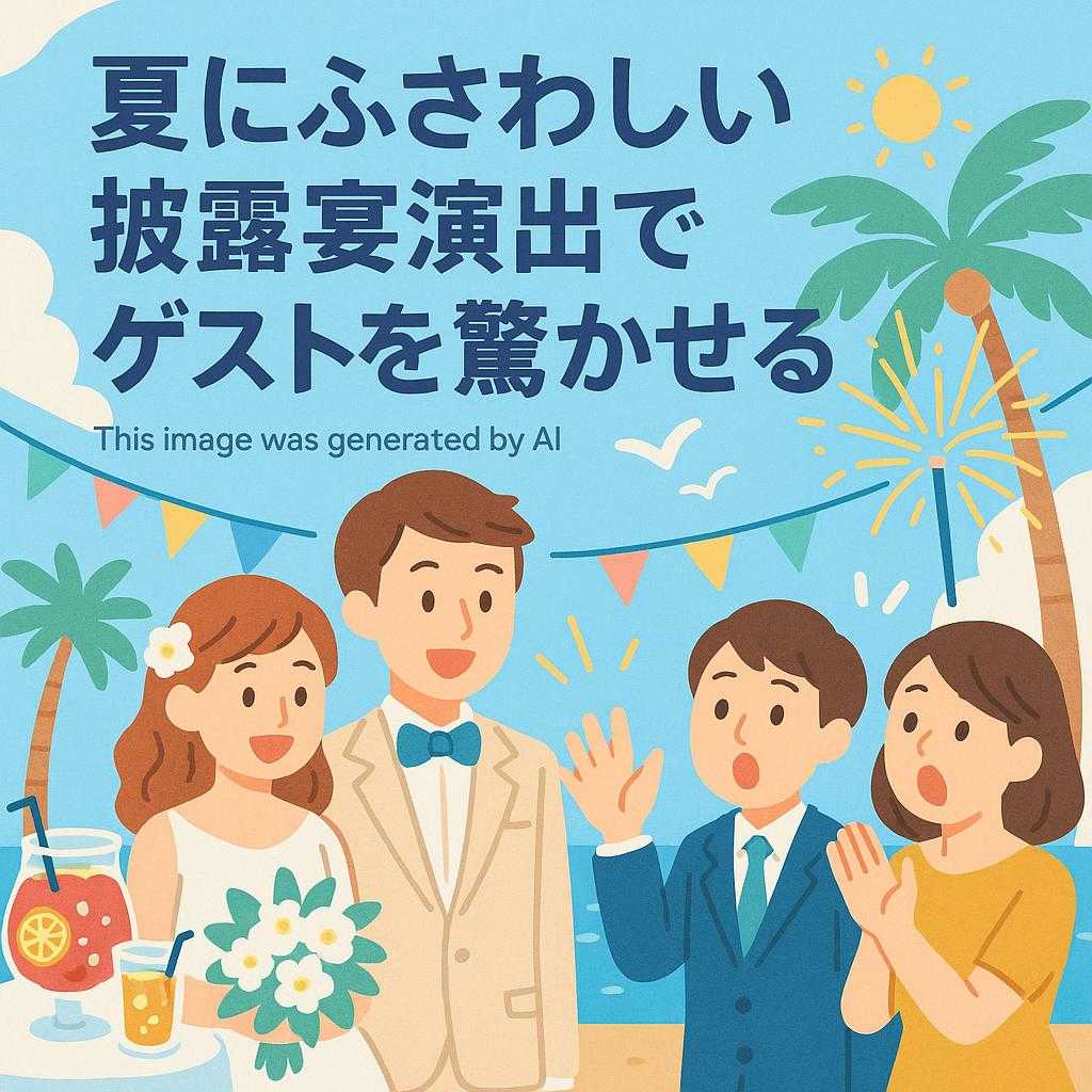 夏にふさわしい披露宴演出でゲストを驚かせる