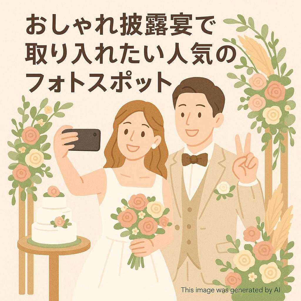 おしゃれ披露宴で取り入れたい人気のフォトスポット