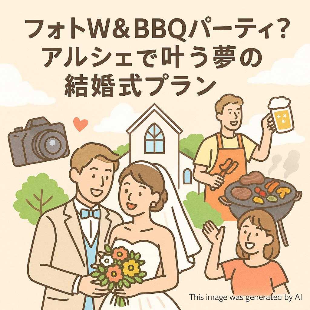 フォトW＆BBQパーティ？アルシェで叶う夢の結婚式プラン