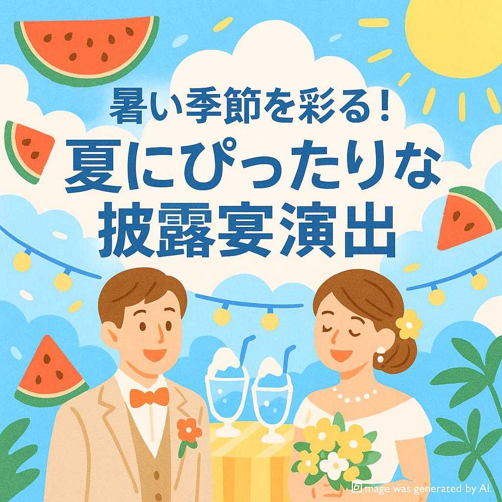 暑い季節を彩る！夏にぴったりな披露宴演出