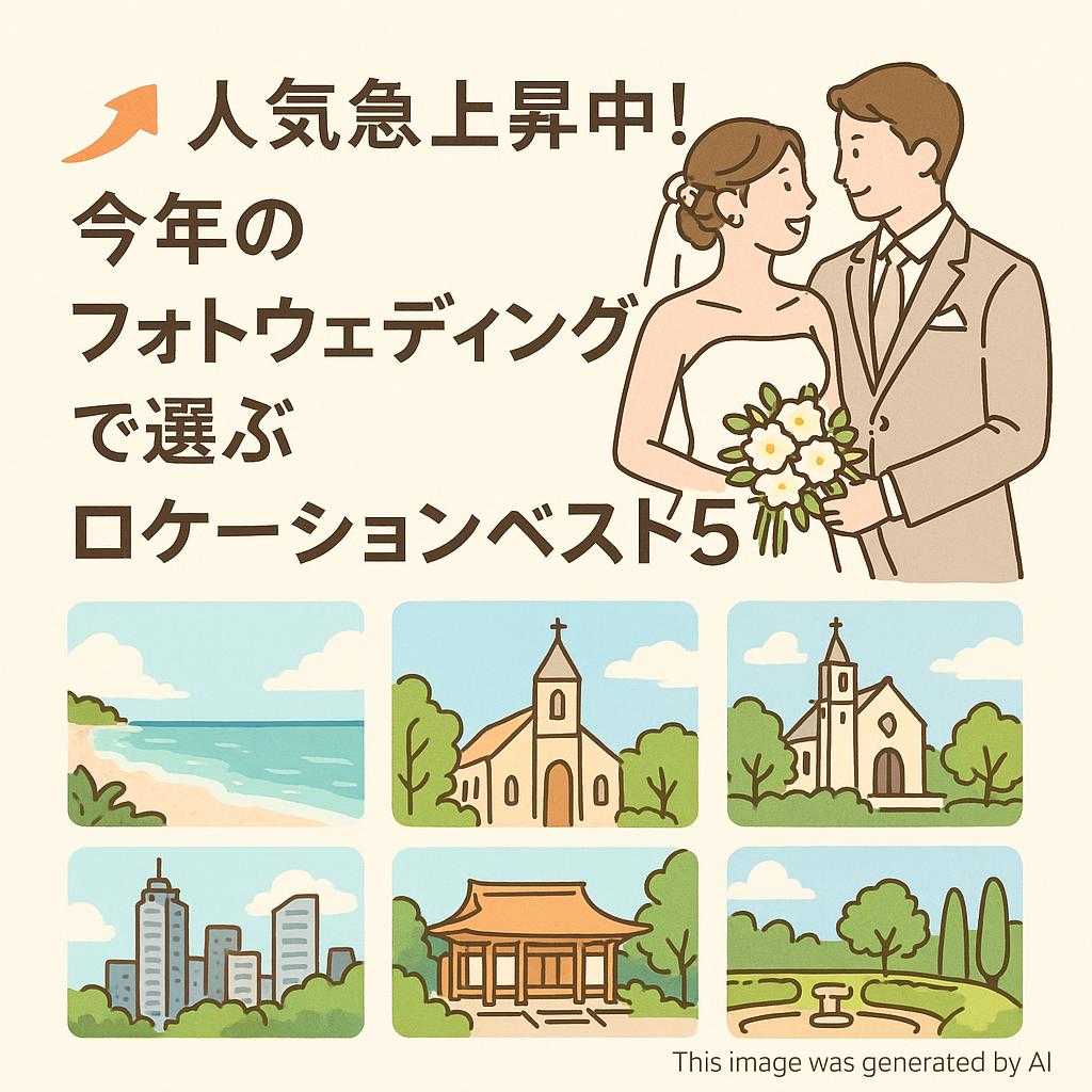 人気急上昇中！今年のフォトウェディングで選ぶロケーションベスト5