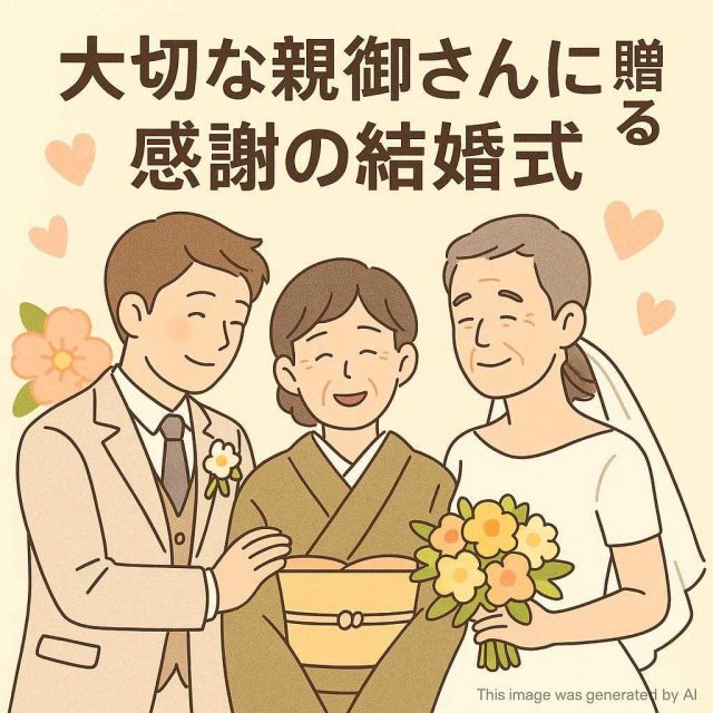 大切な親御さんに贈る感謝の結婚式