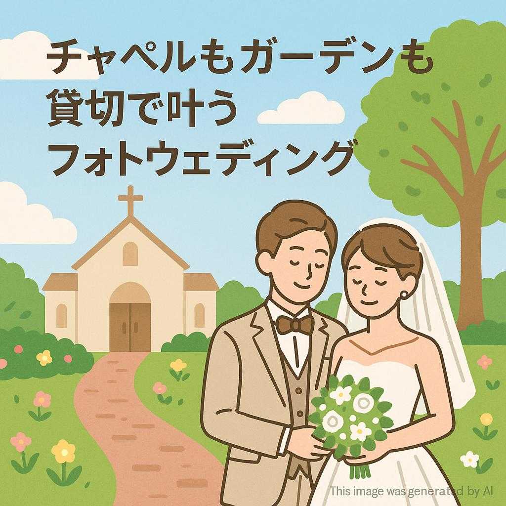 チャペルもガーデンも貸切で叶うフォトウェディング