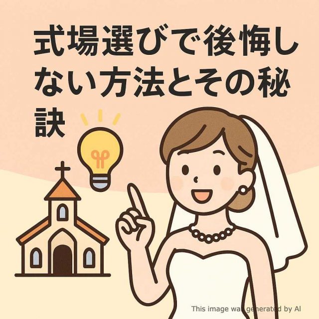 式場選びで後悔しない方法とその秘訣