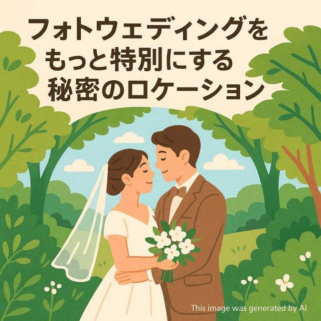 フォトウェディングをもっと特別にする秘密のロケーション