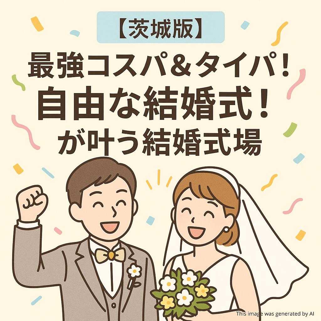 【茨城版】最強コスパ＆タイパ！自由な結婚式！が叶う結婚式場