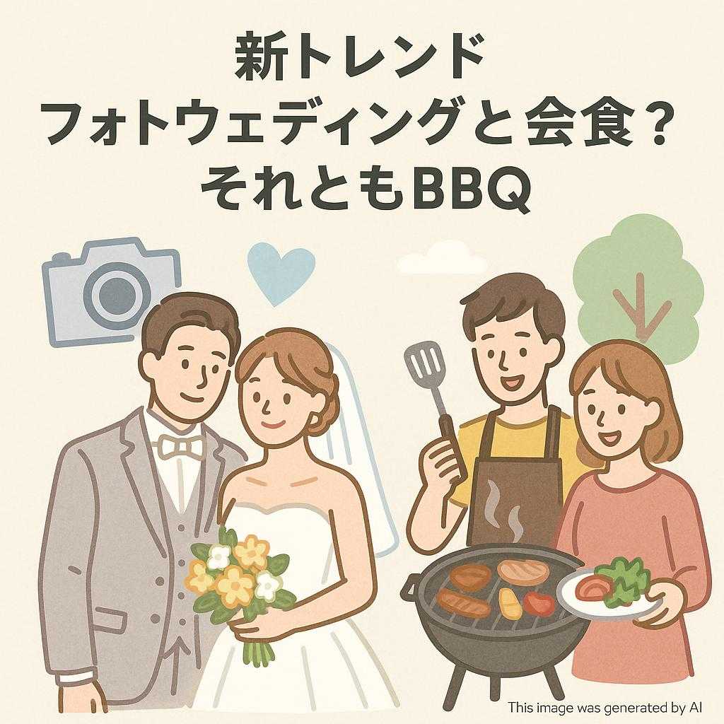 新トレンド　フォトウェディングと会食？それともBBQ