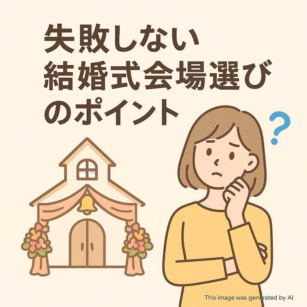 失敗しない結婚式会場選びのポイント