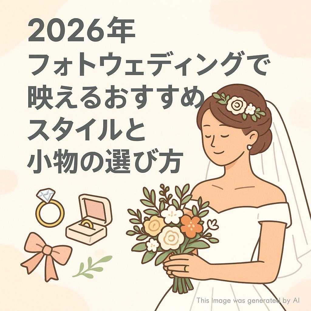 2026年フォトウェディングで映えるおすすめスタイルと小物の選び方