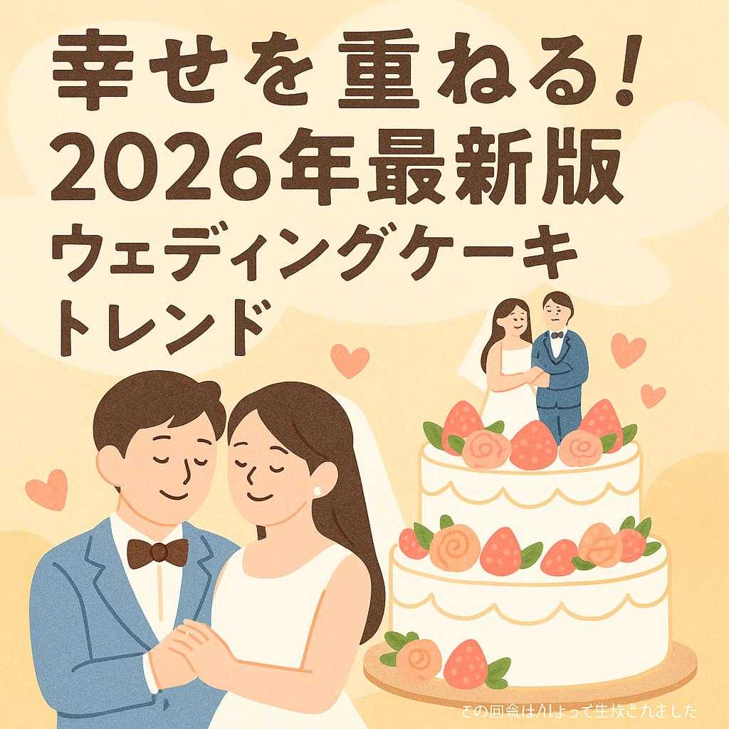 幸せを重ねる！2026年最新版ウェディングケーキトレンド