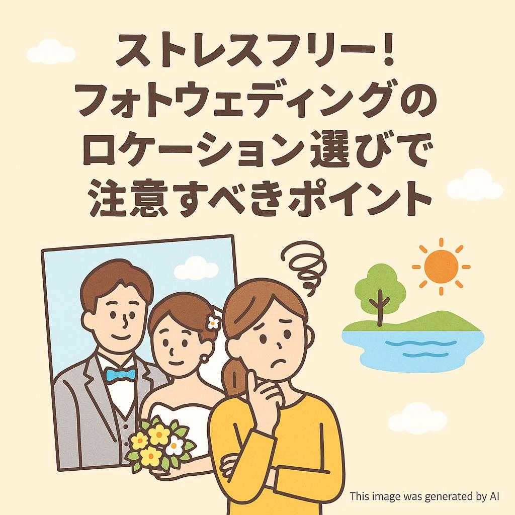 ストレスフリー！フォトウェディングのロケーション選びで注意すべきポイント