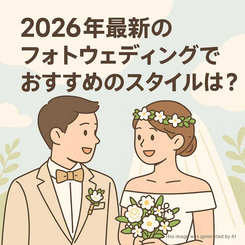 2026年最新のフォトウェディングでおすすめのスタイルとは？