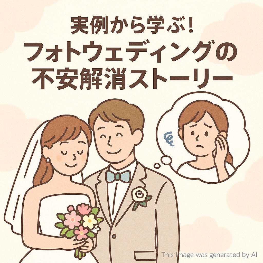 実例から学ぶ！フォトウェディングの不安解消ストーリー