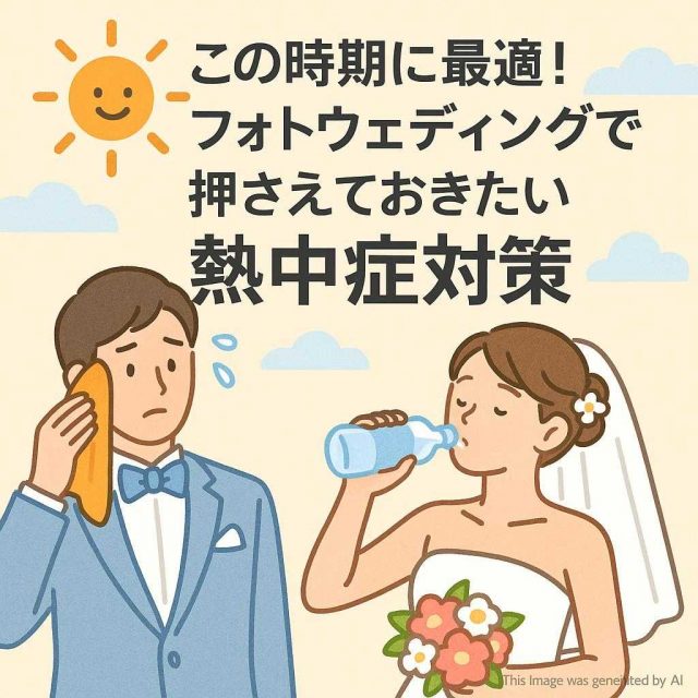 この時期に最適！フォトウェディングで押さえておきたい熱中症対策
