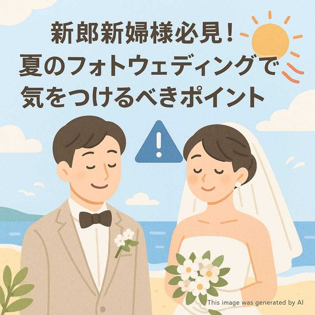 新郎新婦様必見! 夏のフォトウェディングで気をつけるべきポイント