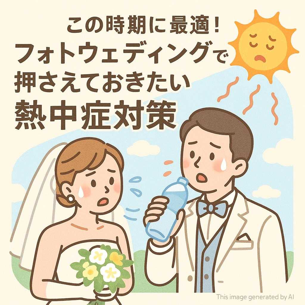 この時期に最適！フォトウェディングで押さえておきたい熱中症対策
