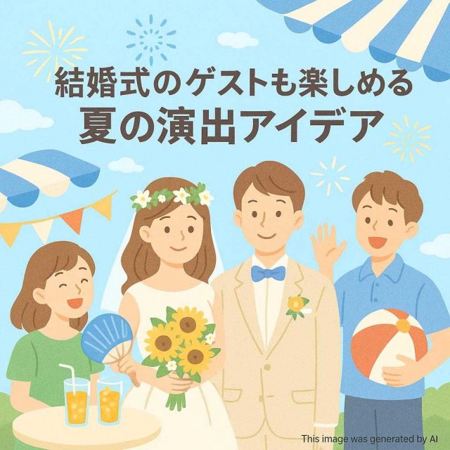 結婚式のゲストも楽しめる夏の演出アイデア