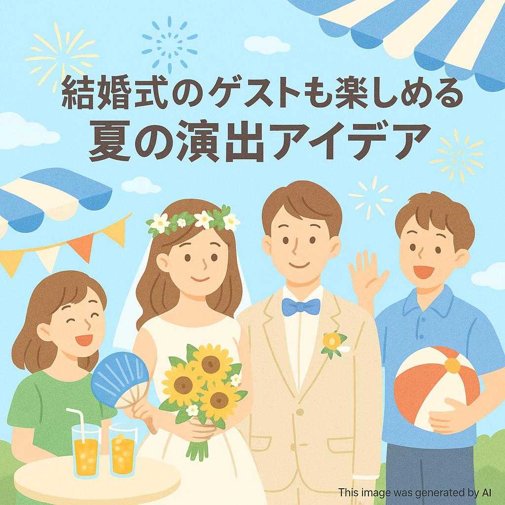 結婚式のゲストも楽しめる夏の演出アイデア
