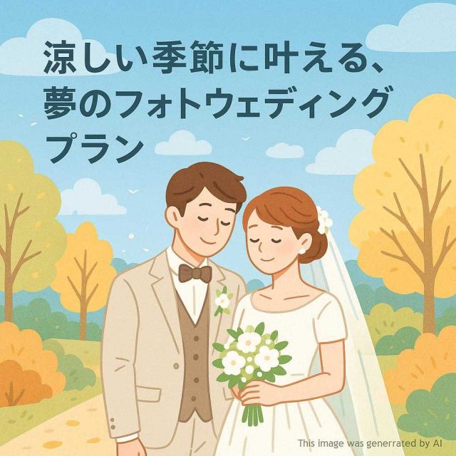 涼しい季節に叶える、夢のフォトウェディングプラン