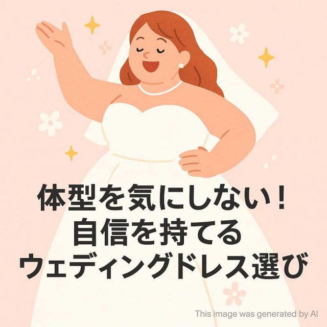 体型を気にしない！自信を持てるウェディングドレス選び