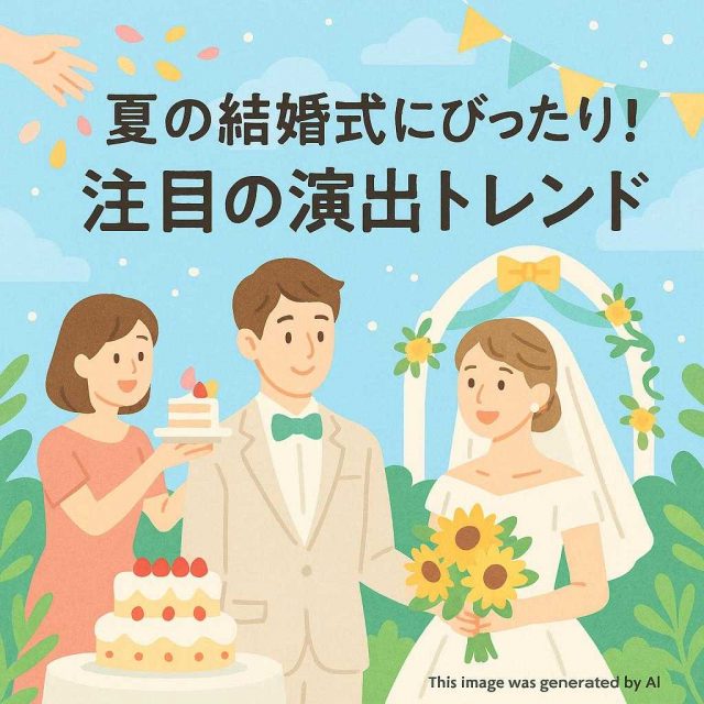 夏の結婚式にぴったり！注目の演出トレンド