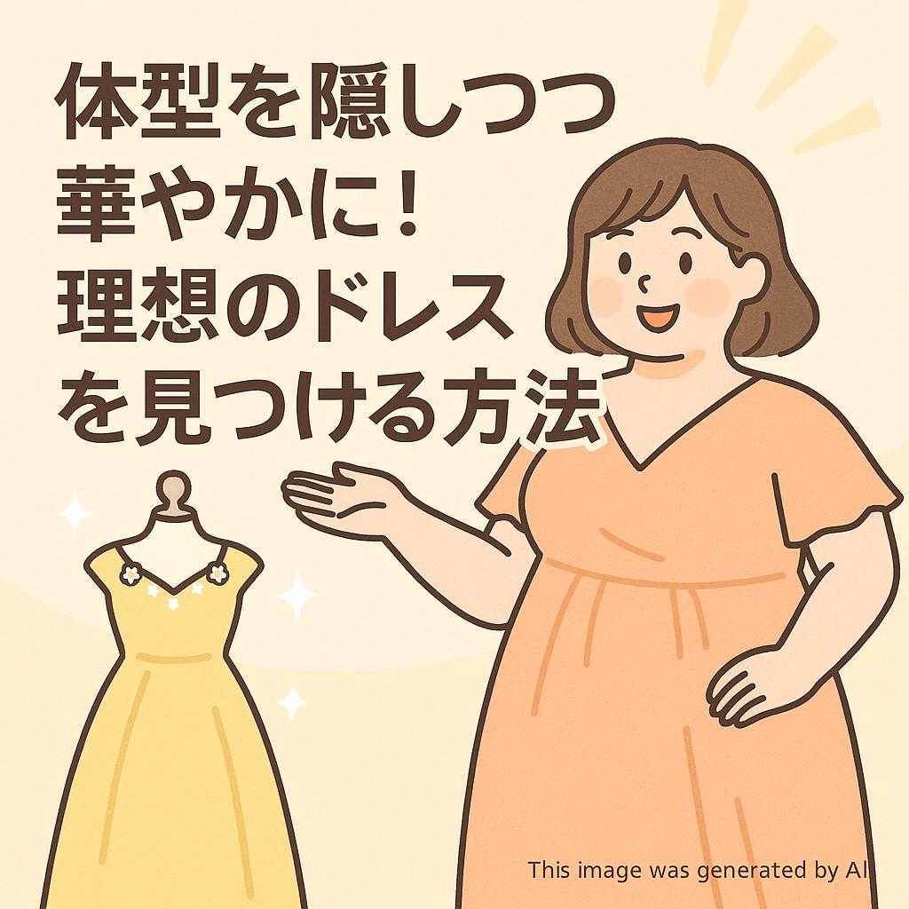 体型を隠しつつ華やかに！理想のドレスを見つける方法