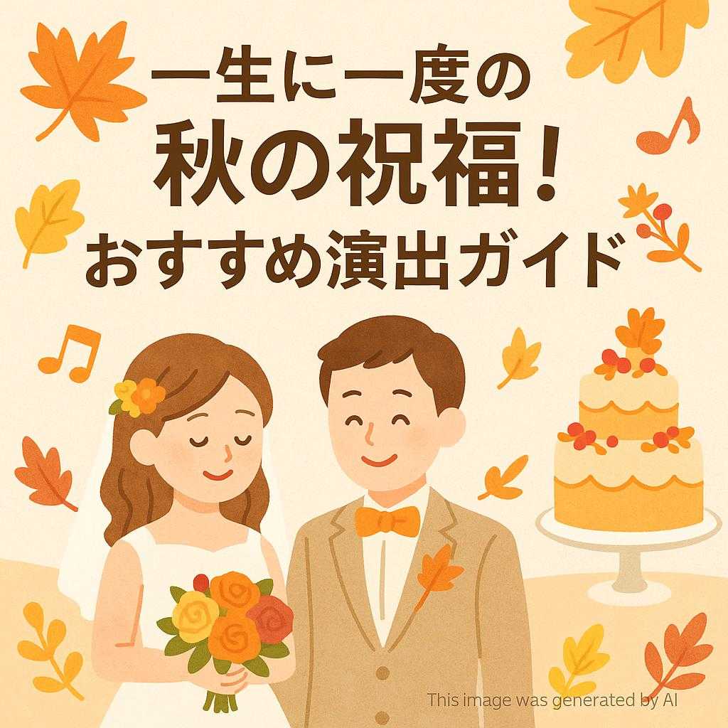 一生に一度の秋の祝福!おすすめ演出ガイド