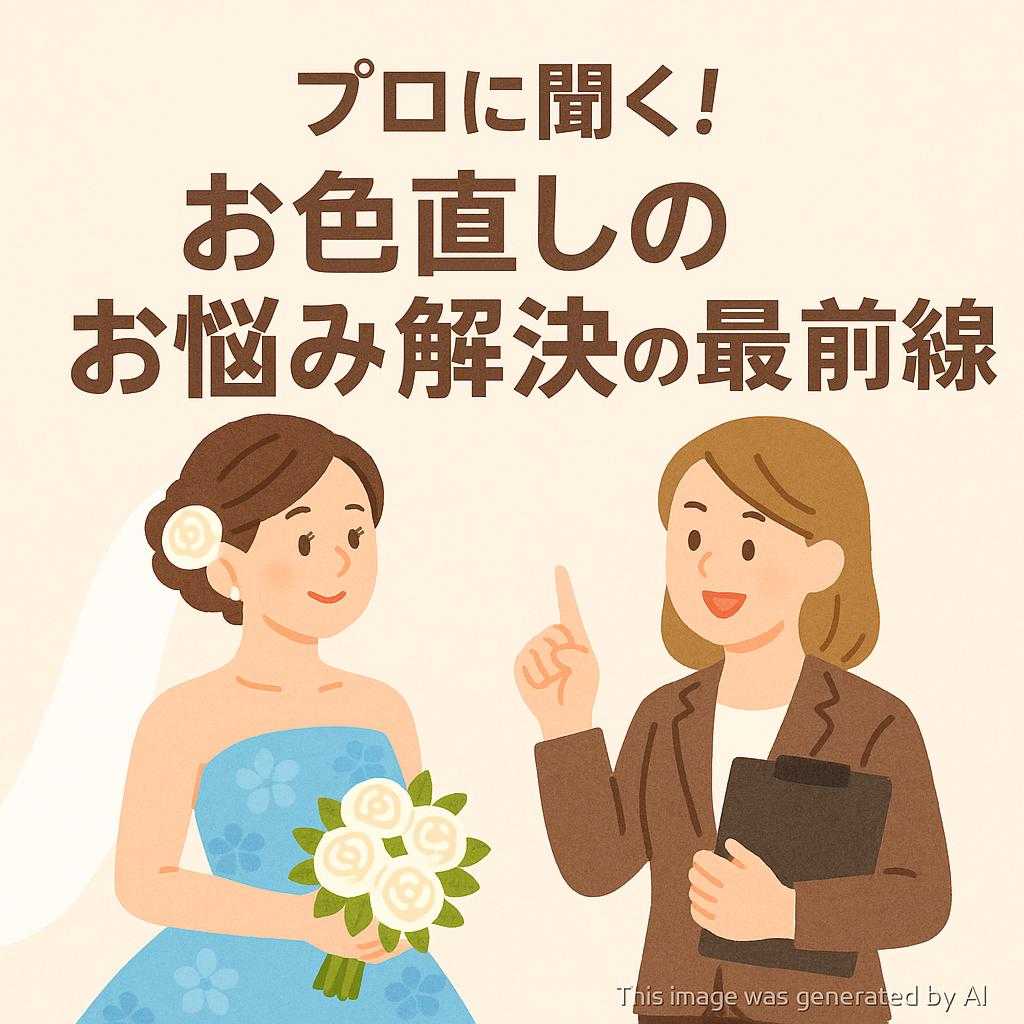 プロに聞く！お色直しのお悩み解決の最前線