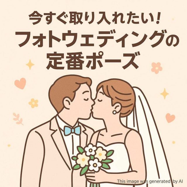 今すぐ取り入れたい! フォトウェディングの定番ポーズ