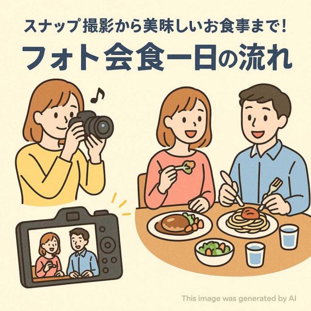 スナップ撮影から美味しいお食事まで！フォト会食一日の流れ