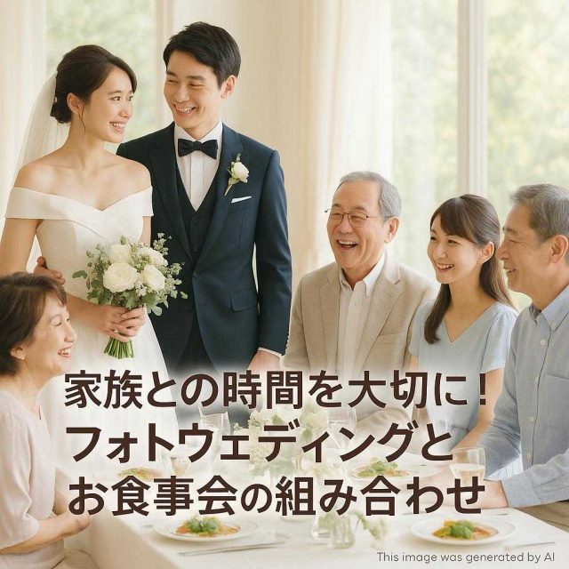 家族との時間を大切に！フォトウェディングとお食事会の組み合わせ