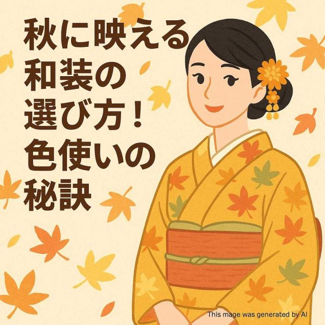 秋に映える和装の選び方! 色使いの秘訣