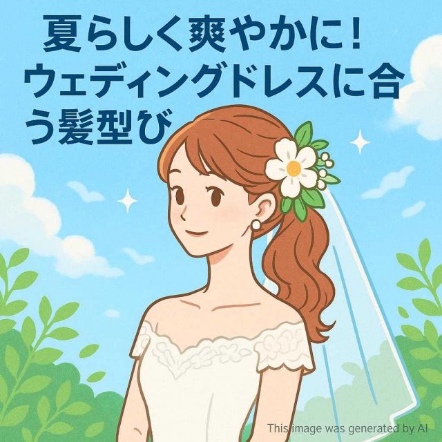 夏らしく爽やかに！ウェディングドレスに合う髪型選び